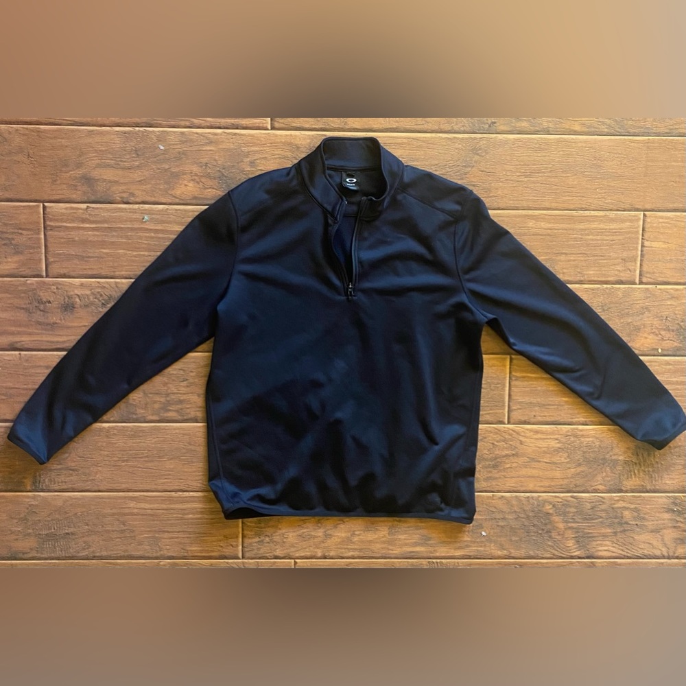 Oakley mens quarter zip pullover black